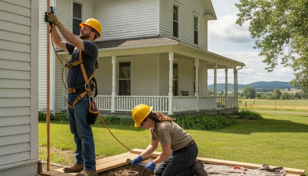 Plumber repairing a leak for Spokane, WA homeowners on plumberspokanewa-new.com